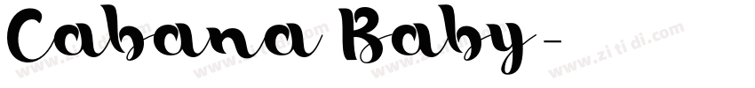 Cabana Baby字体转换